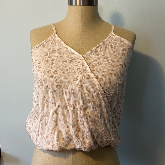 Hippie Rose Halter Cross Front Cami NWT Leopard print size extra small - Picture 1 of 10